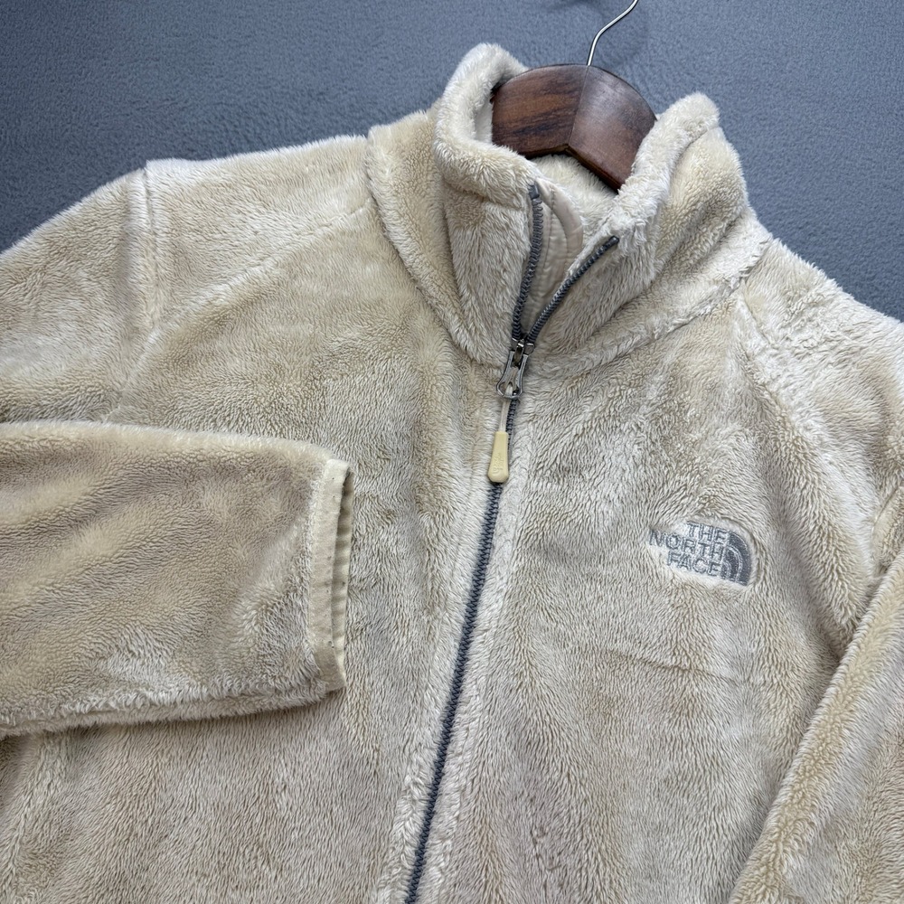 The North Face Osito Fleece Jacket Womens Medium Beige Polyester Full Zip Soft